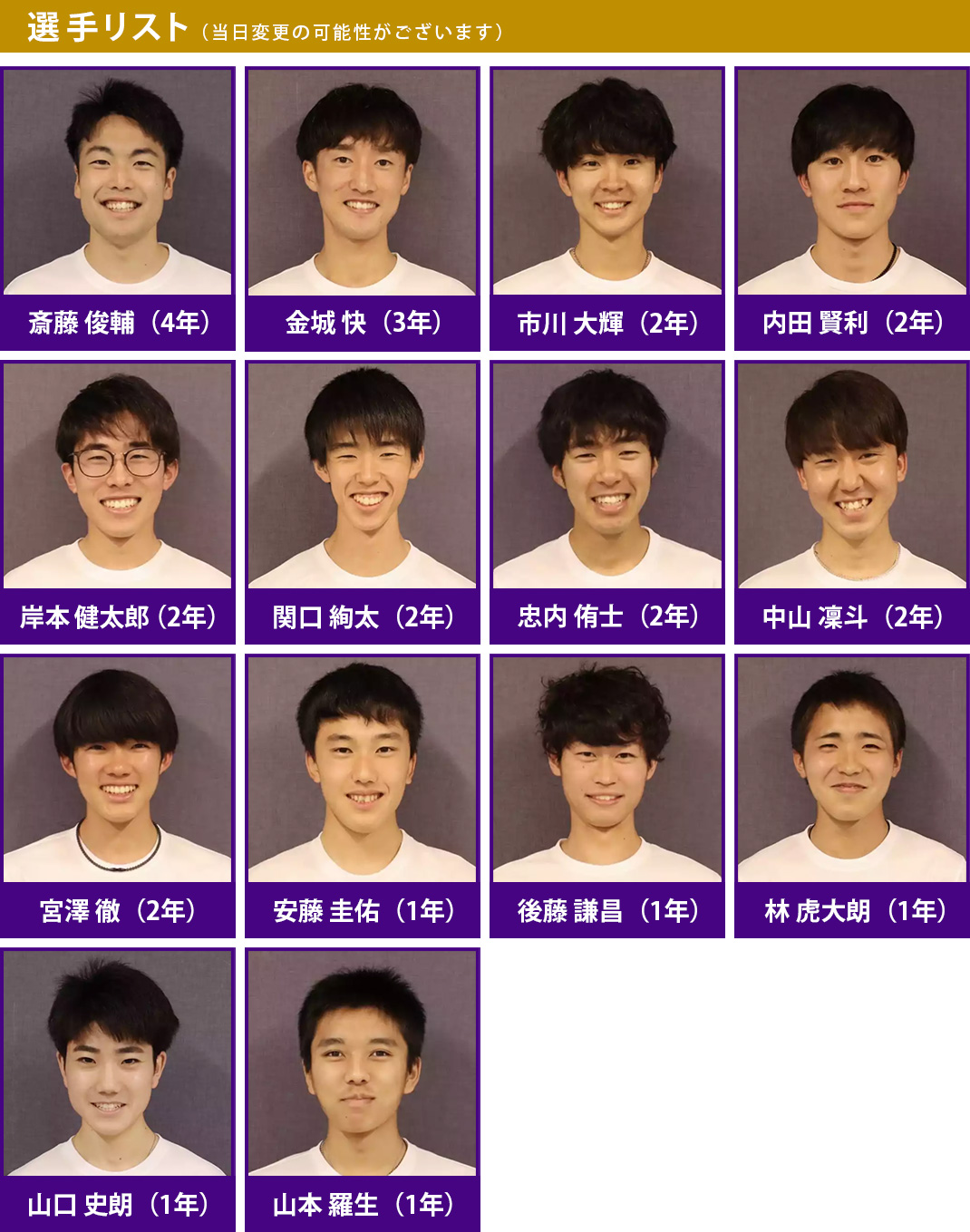 箱根駅伝予選会の出場選手をご紹介します 立教大学 箱根駅伝予選会の出場選手をご紹介します 立教大学